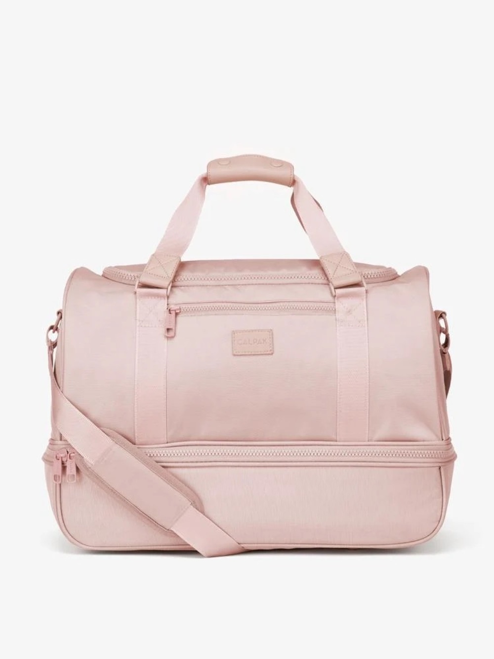 CALPAK Stevyn Duffel Bag with Shoe Compartment in Pink Sand